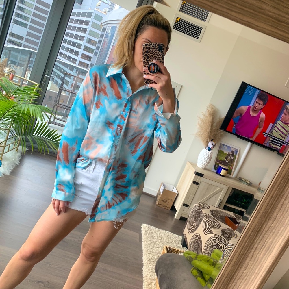 Tie dye button shirt